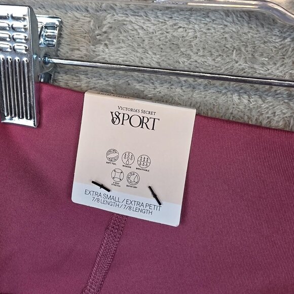 Victoria's Secret Sport Leggings Womens XS Short Mauve Essential 7/8 Pockets - Picture 10 of 13